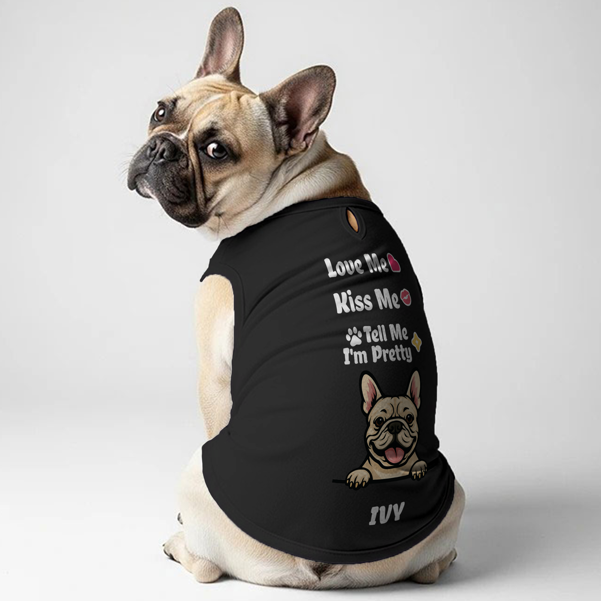 Frenchie-Fan Love Me - Personalized Frenchie Shirt | Custom Dog T-shi...