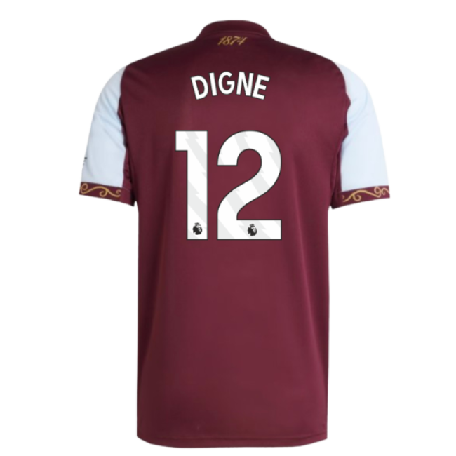 Professional 2025-2026 Aston Villa Primary Shirt Digne 12