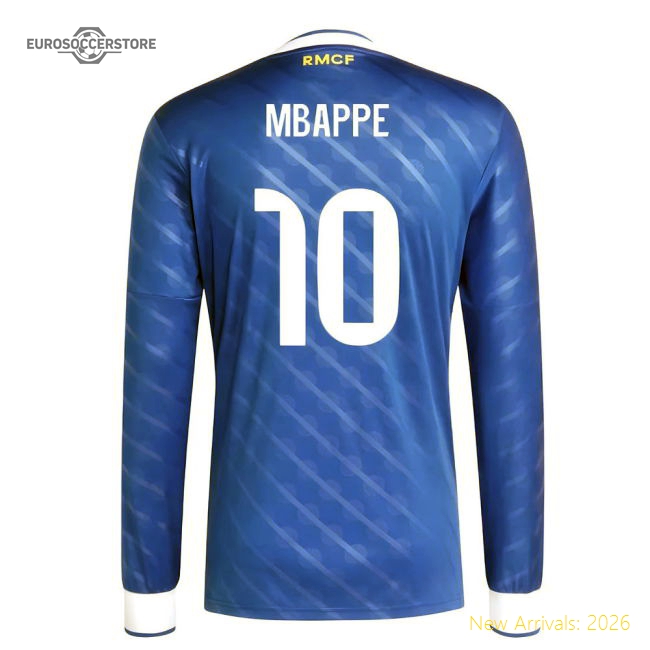 2025-2026 Real Madrid Long Sleeve Alternative Jersey (mbappe 10)