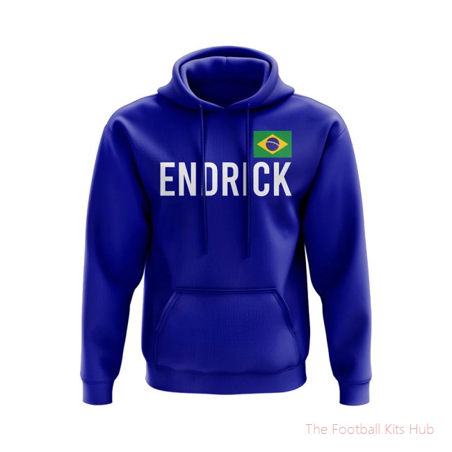 Men Endrick Brazil Name Hoody (Blue)