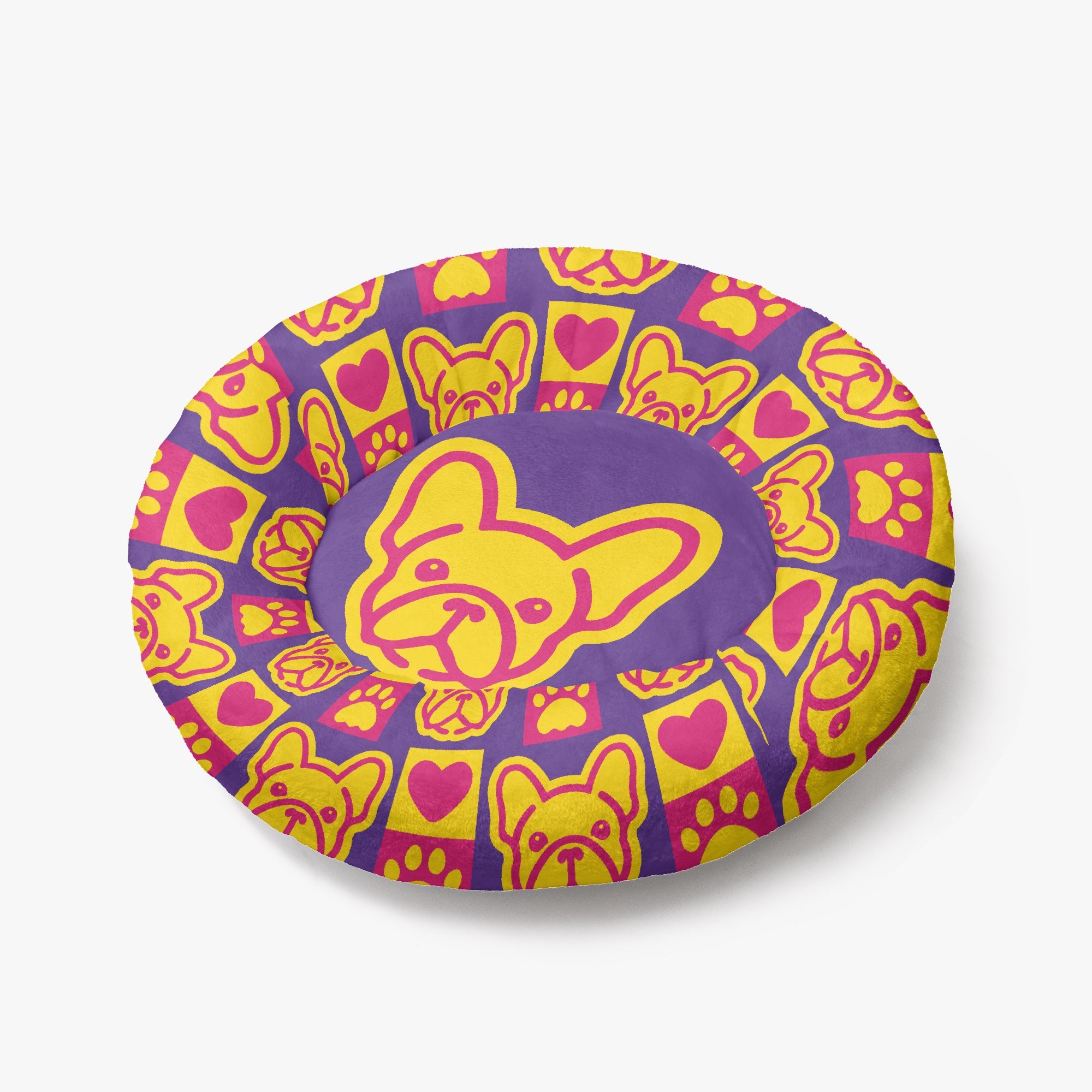 Indoor-Play Ginger - Cloud-comfort Frenchie Bed | Anti-anxiety French...