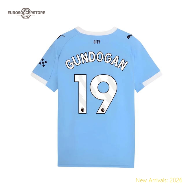 Durable Kids Man City Gundogan Jersey 2025-2026 Soft-touch
