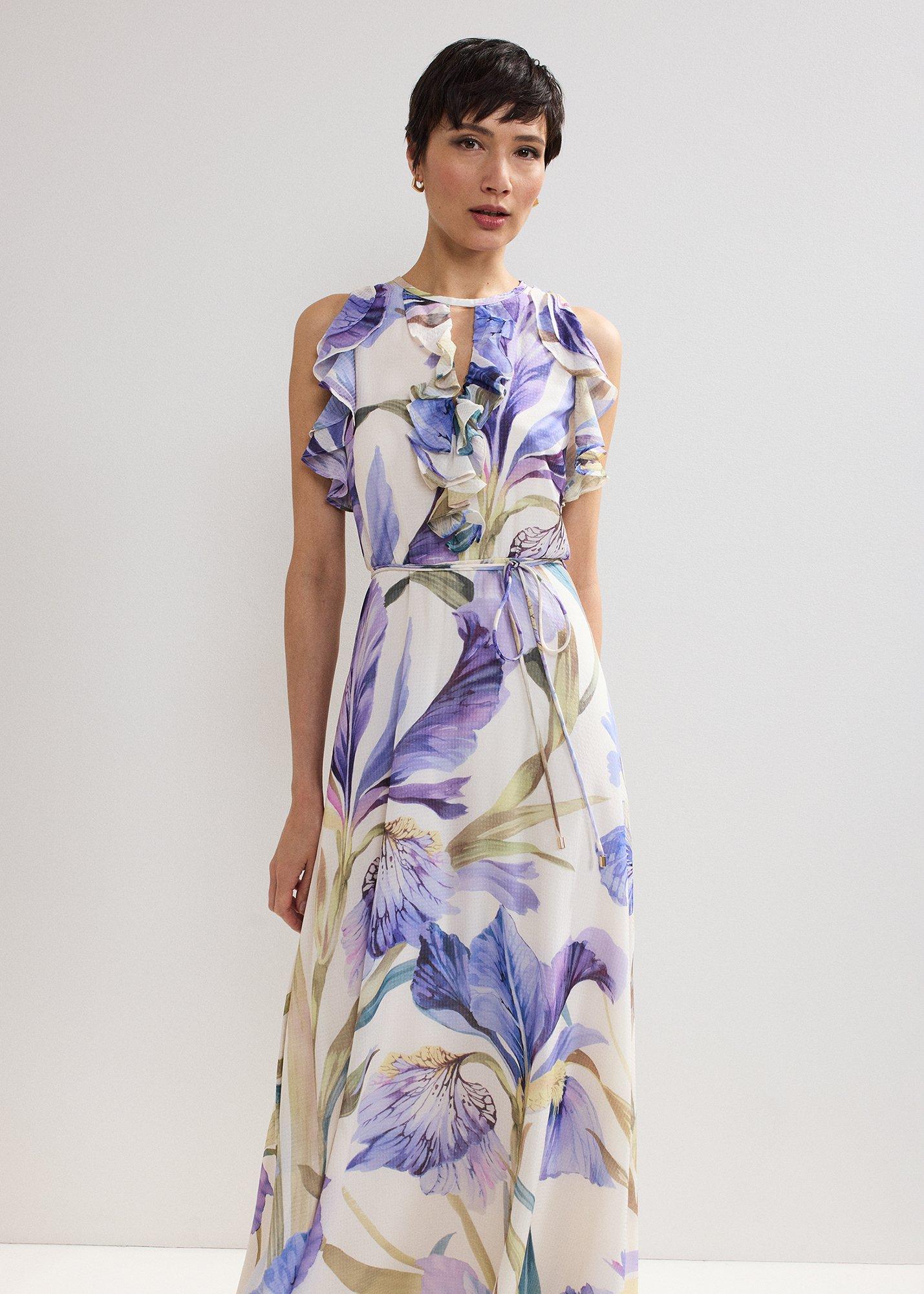Rachel Printed Textured Maxi Dress