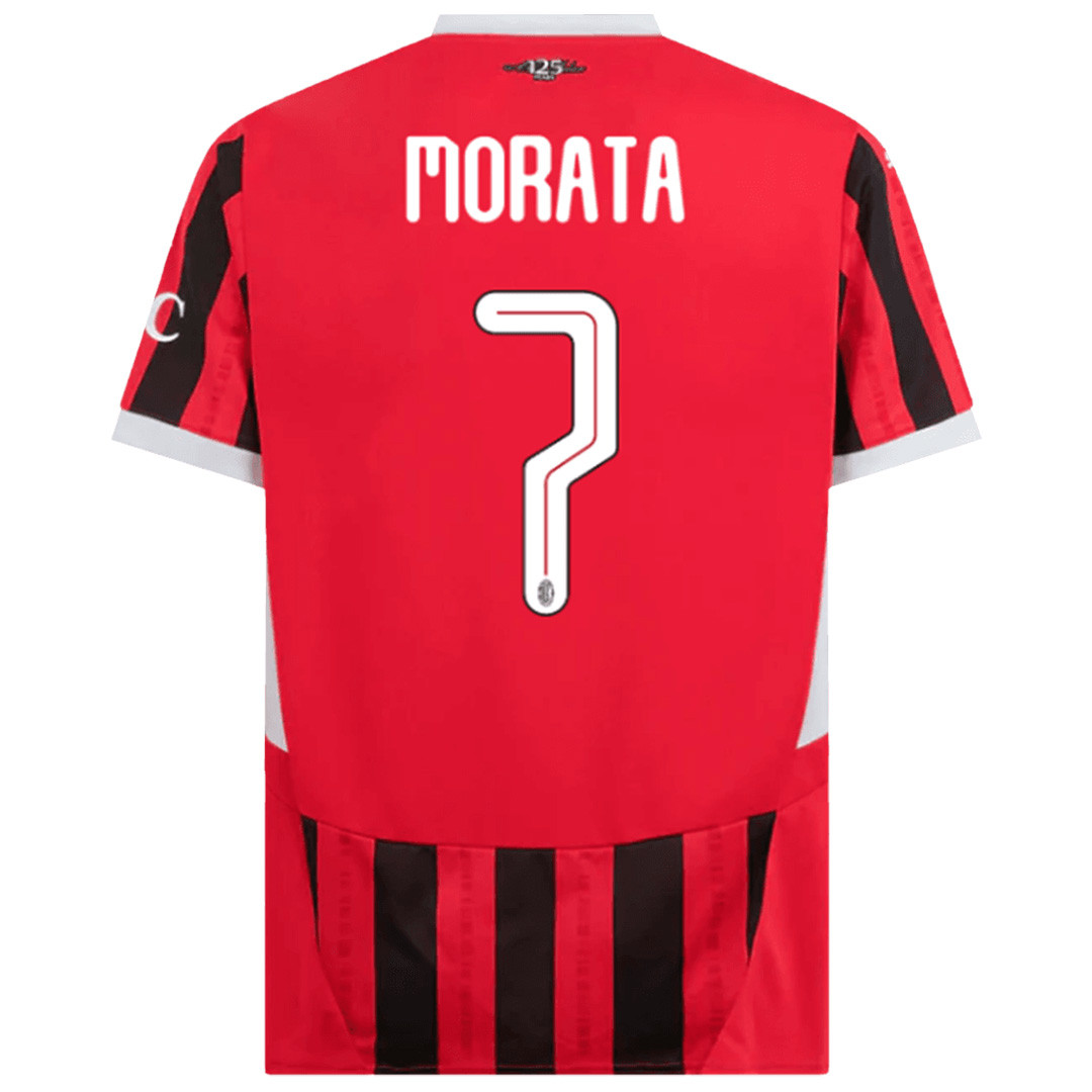 High Performance AC Milan 2425 Home Shirt MORATA 7 - UCL Font