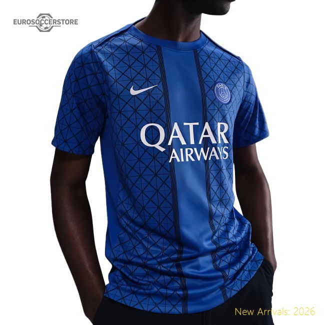 Premium 2025-2026 Psg Academy Pro Home Pre Match Shirt (Royal) (Joao Neves