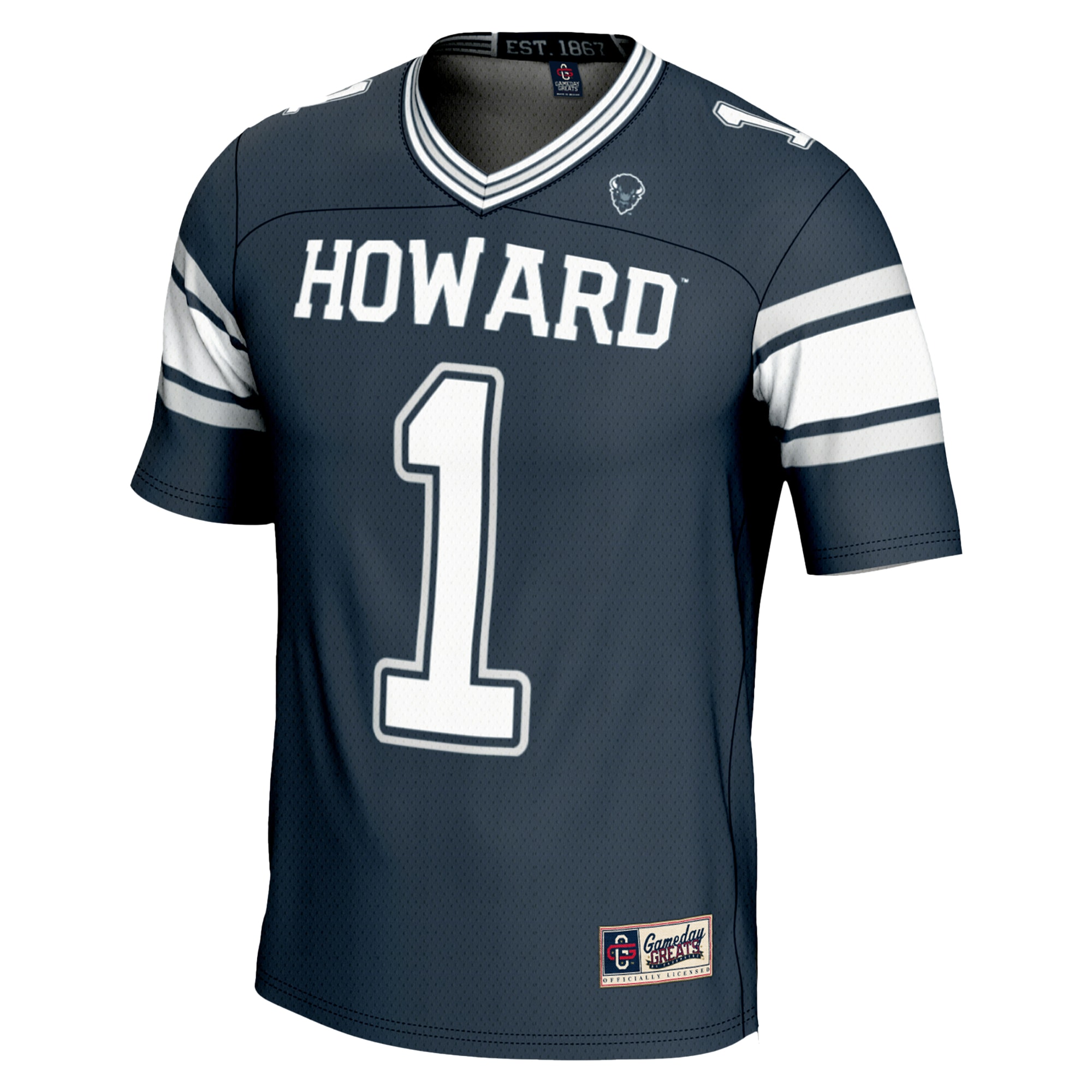 [NJP] Howard Bison GameDay Greats Youth Endzone Football Jersey - Navy