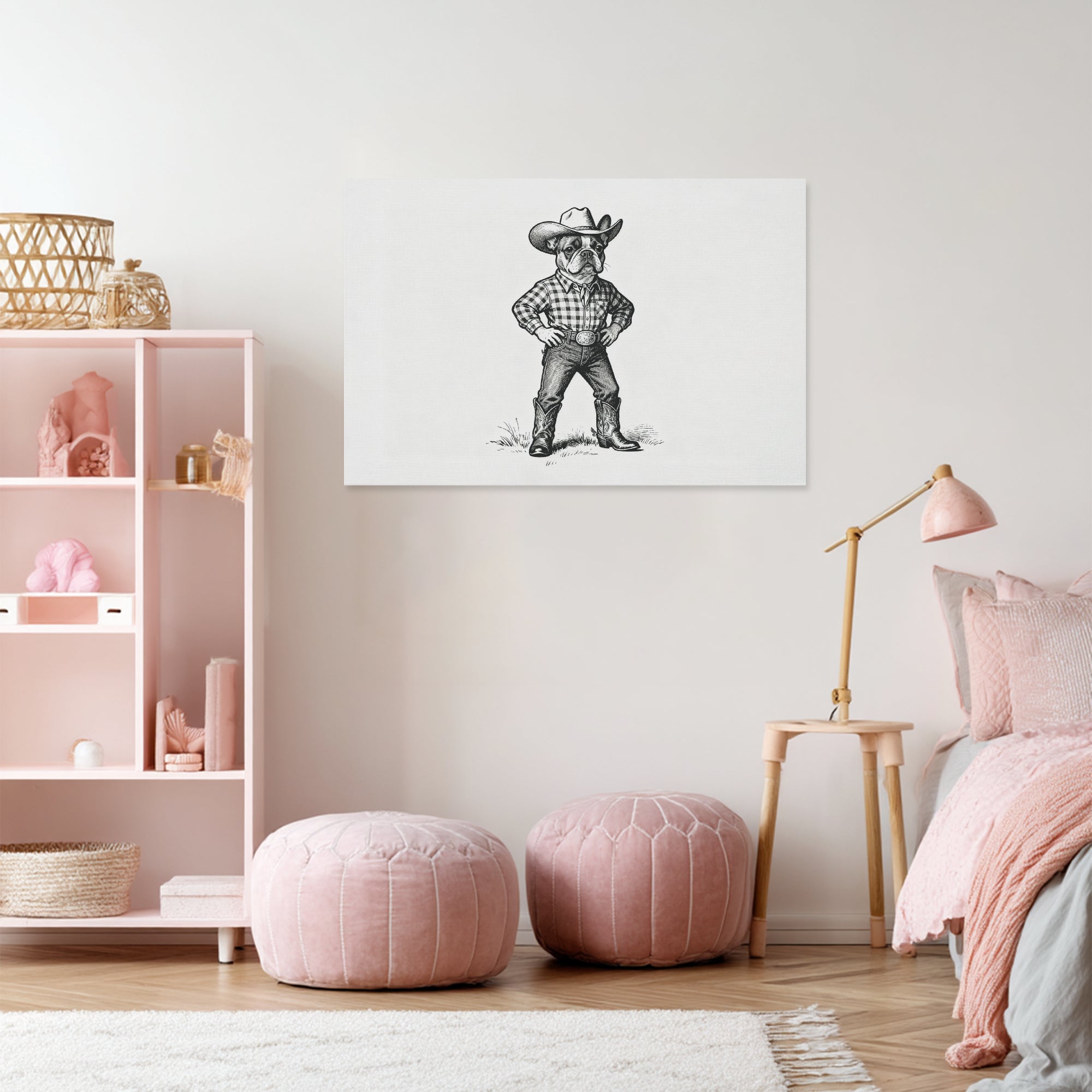 French Bulldog Nate Adorable Frenchie Canvas Wall Art Comfy Pet Product