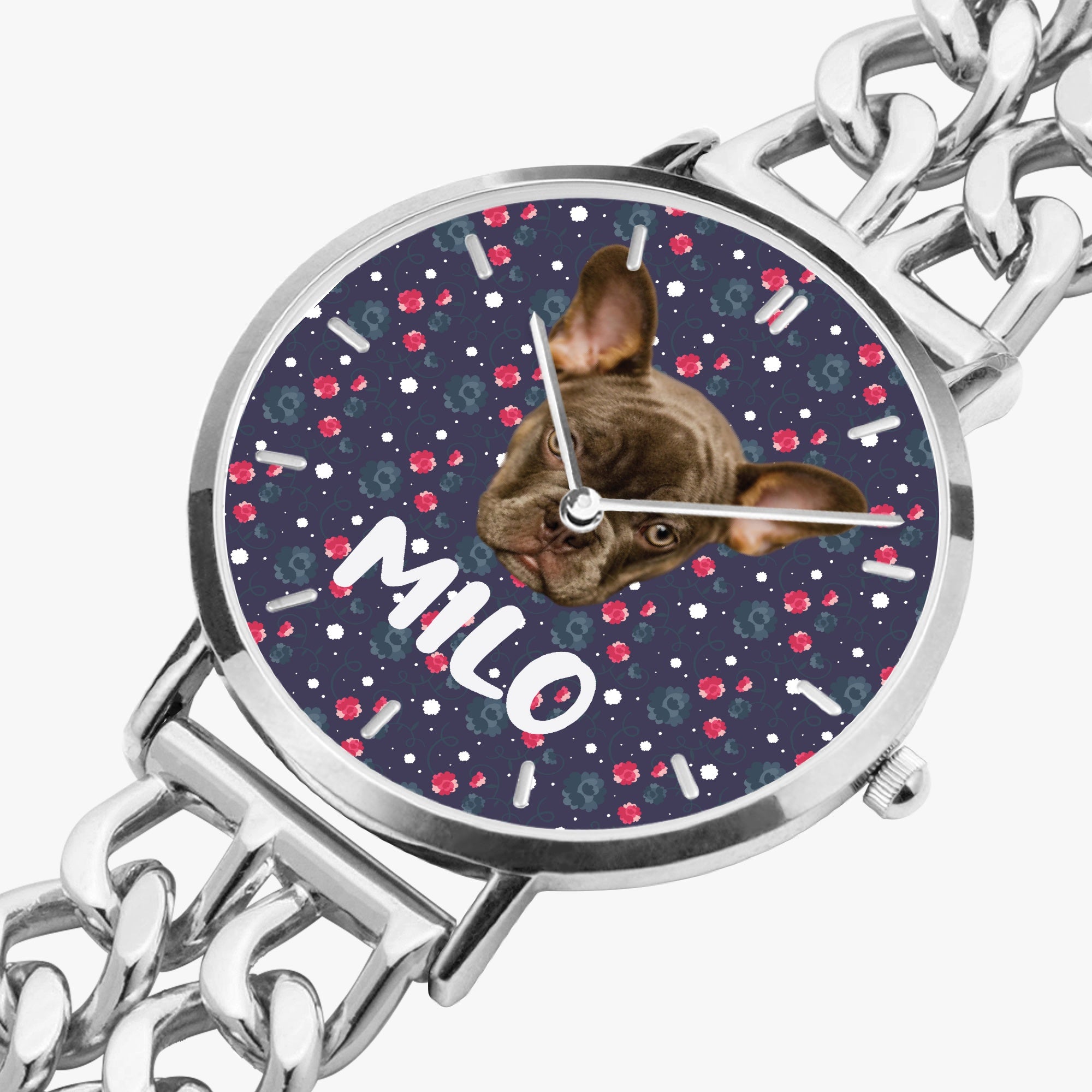 Personalized Chic Hollow Strap Watch For Frenchie Lovers Paw Protection