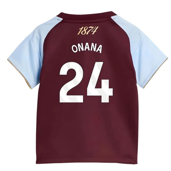2025-2026 Aston Villa Home Baby Kit (Onana 24) | Must-Have | Game Day