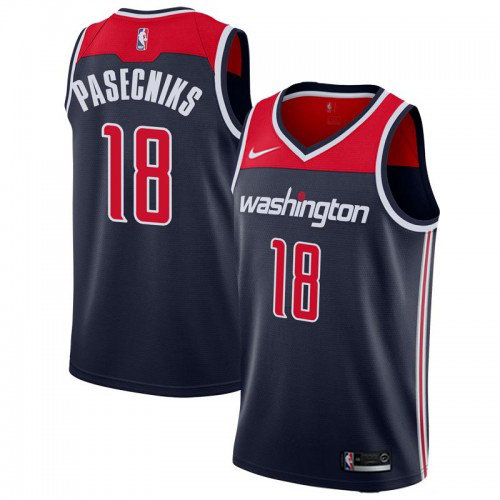 WAS Anzejs Pasecniks #18 Durable 2024 Statement NBA Swingman Jersey