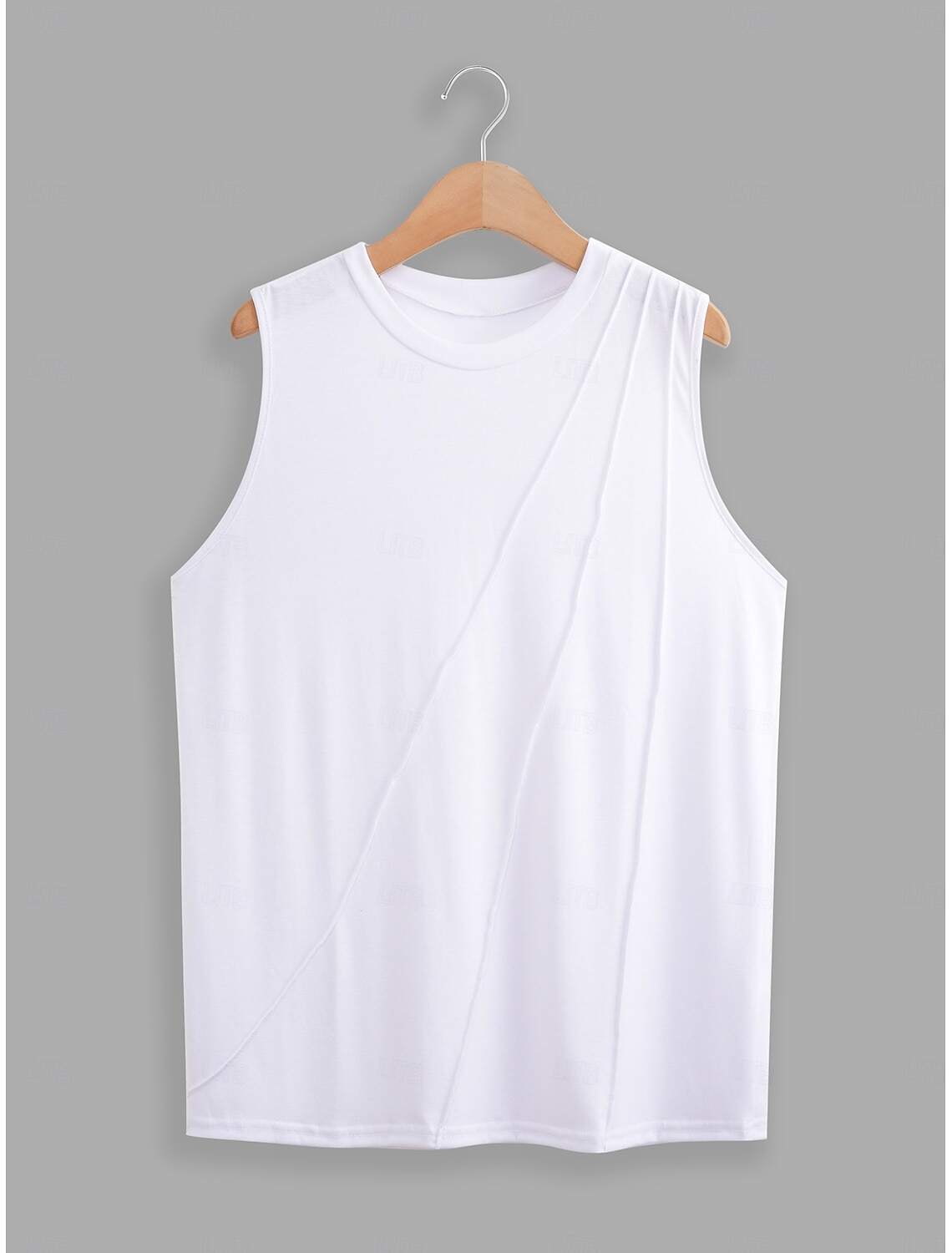 Women's Blouse Sleeveless Round Neck Asymmetrical Layered Elegant Draped Summer Spring Casual Workwear Regular Fit Versatile Top Clothing Apparel