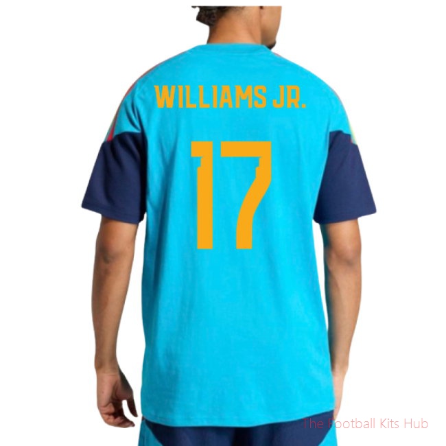 2026-2027 Spain Training Tee (Bold Aqua) (Williams Jr. 17)