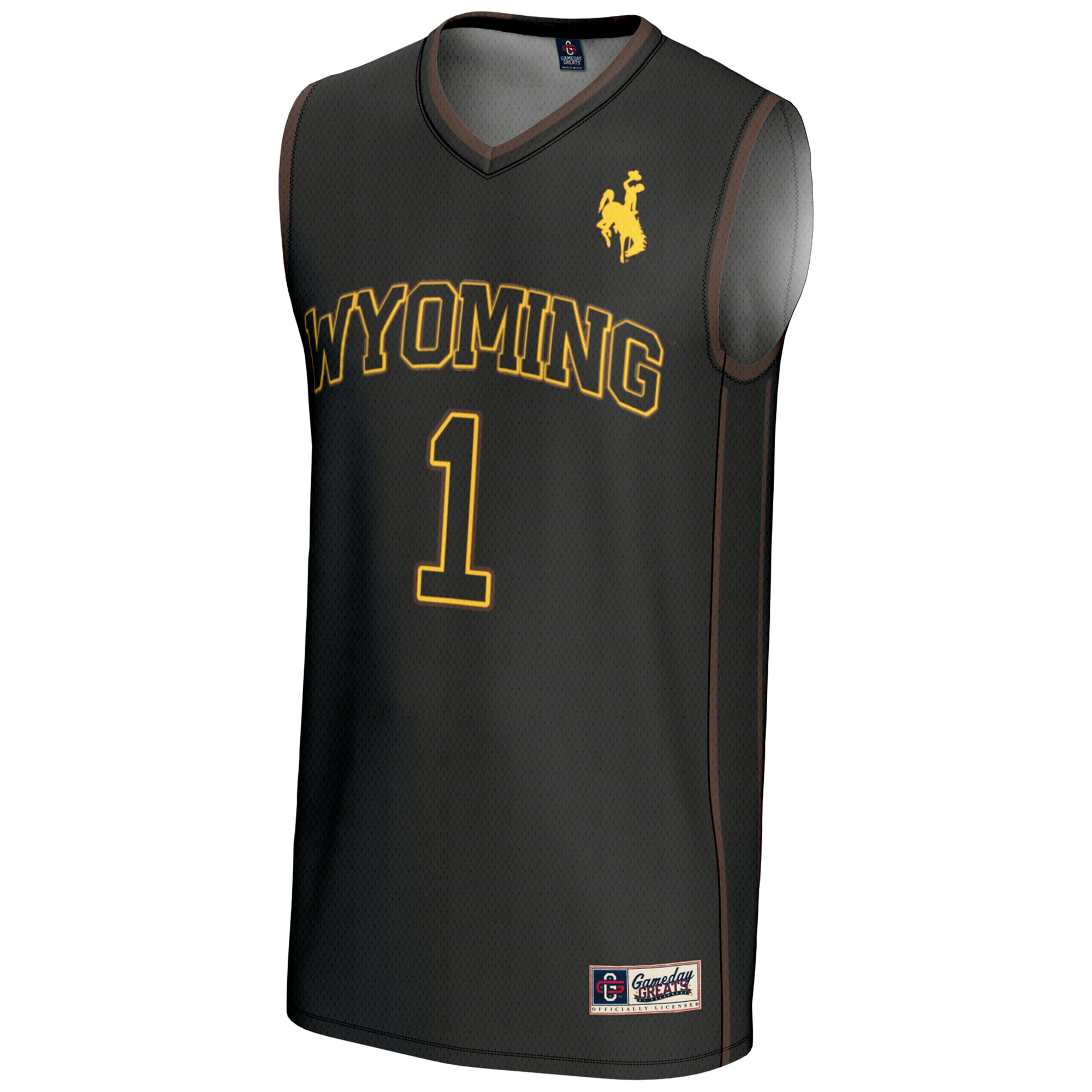 [DDG] Wyoming Cowboys GameDay Greats Lightweight Basketball Jersey - Black