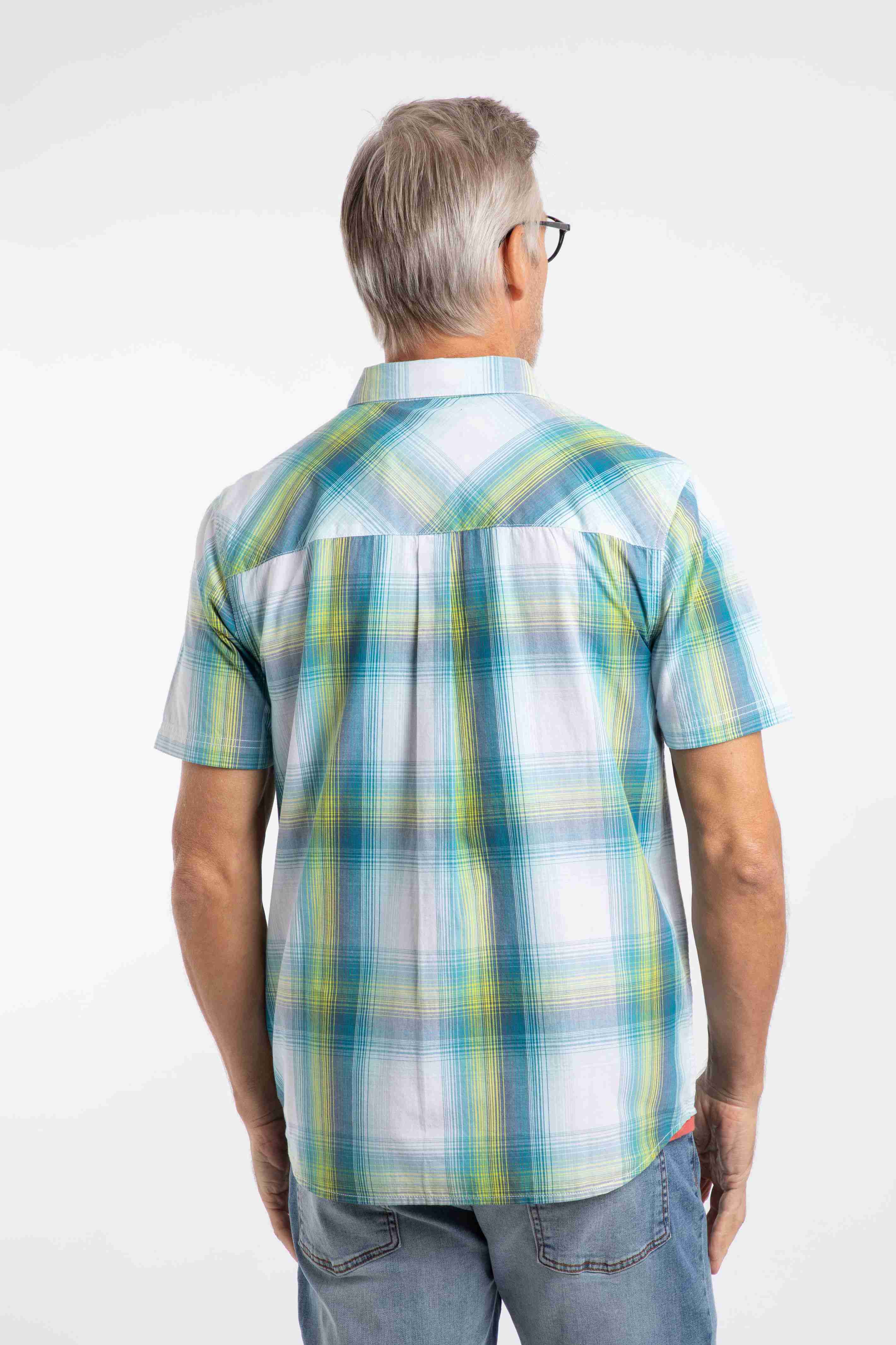 Judd Short Sleeve Check Shirt Off White