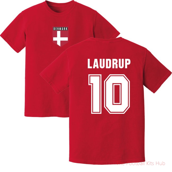 Men Laudrup Denmark Training Jersey (Red) UEFA Euro