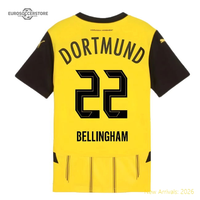High-quality 2024-2025 Borussia Dortmund Home Shirt (kids) (belling