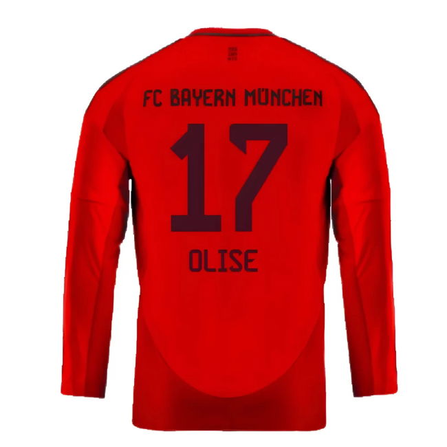 2024-2025 Home Shirt by Bayern Munich Long Sleeve (Junior
