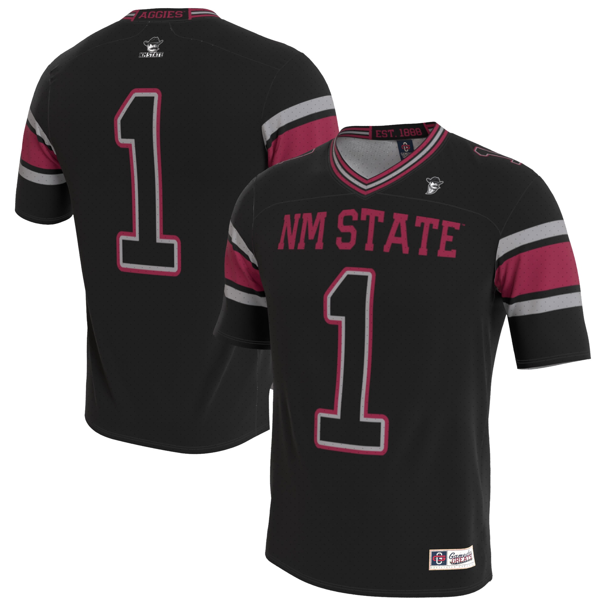[LK] New Mexico State Aggies GameDay Greats Unisex Lightweight Collegiate Football Blackout Fashion Jersey