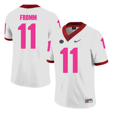 Men's Georgia Dawgs Jake Fromm #11 durabl White 2024 stitched Jersey