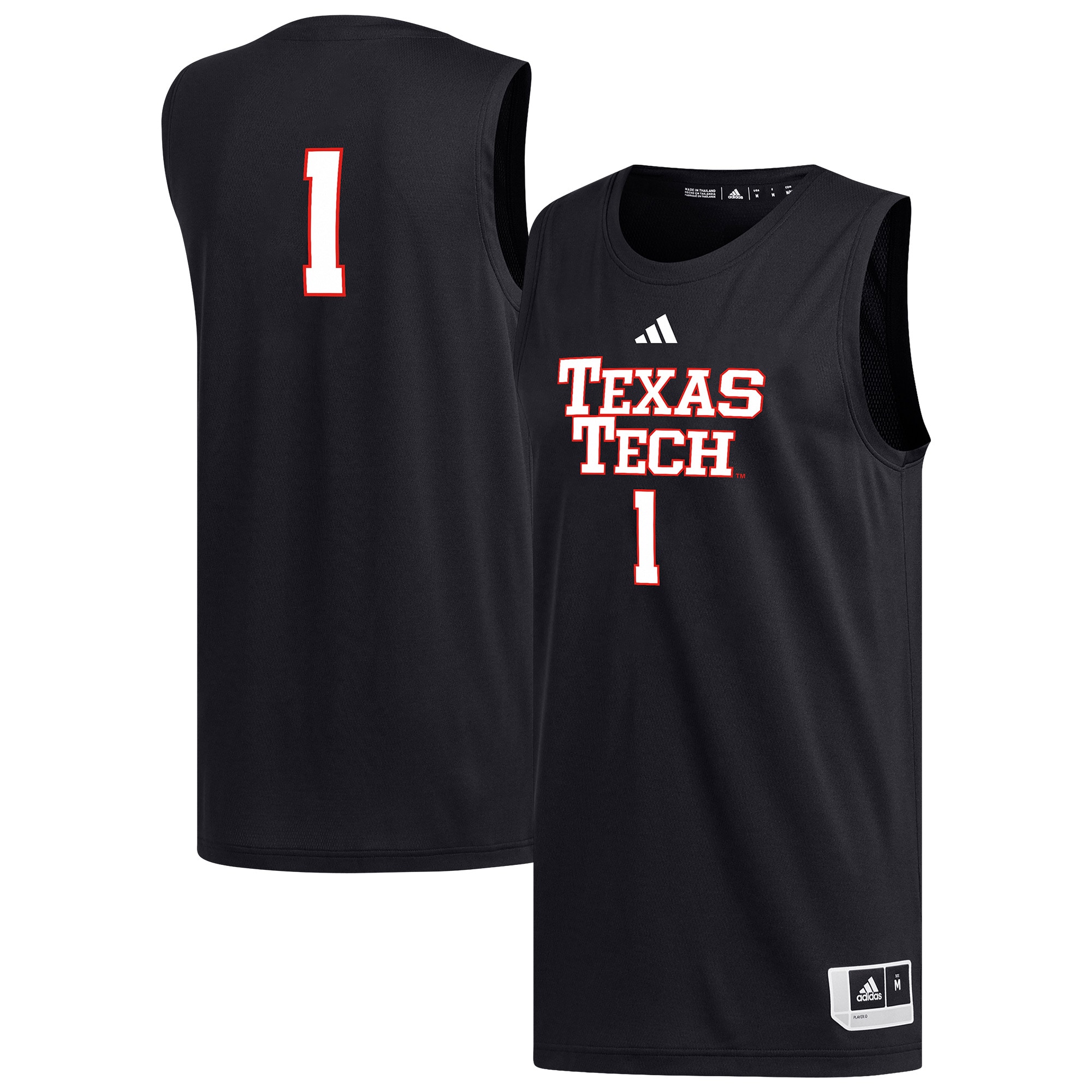 [DDG] Women's Texas Tech Red Raiders Replica Basketball Jersey - Black