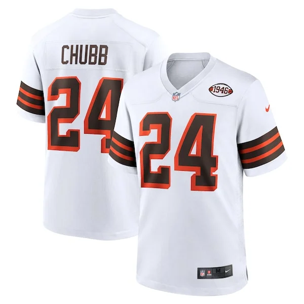 None Nick Chubb Game Jersey - White | NFL Player Jersey | NFL Football