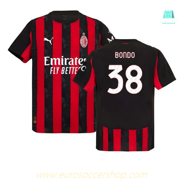 2025-2026 AC Milan Authentic Home Shirt (Bondo 38)