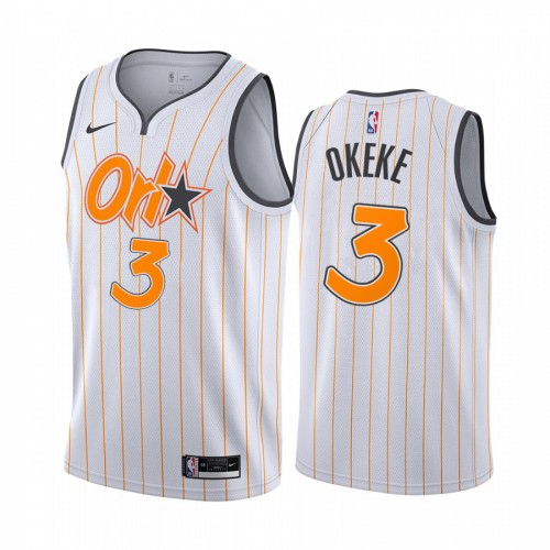 ORL #3 Chuma Okeke Official 2020 City NBA Jersey - White Swingman