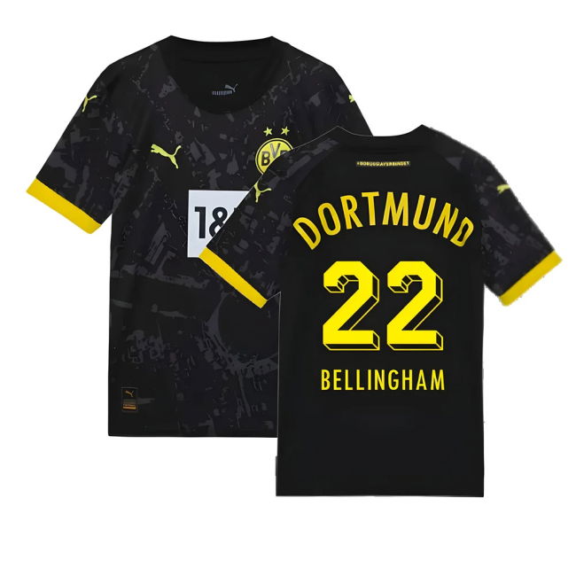 Authentic 2023-2024 Borussia Dortmund German Away Uniform (Kids) (1)