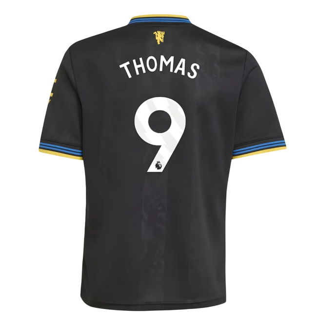 Football Man Utd Third Shirt Kids Thomas #9 Match Quality Dedicate...