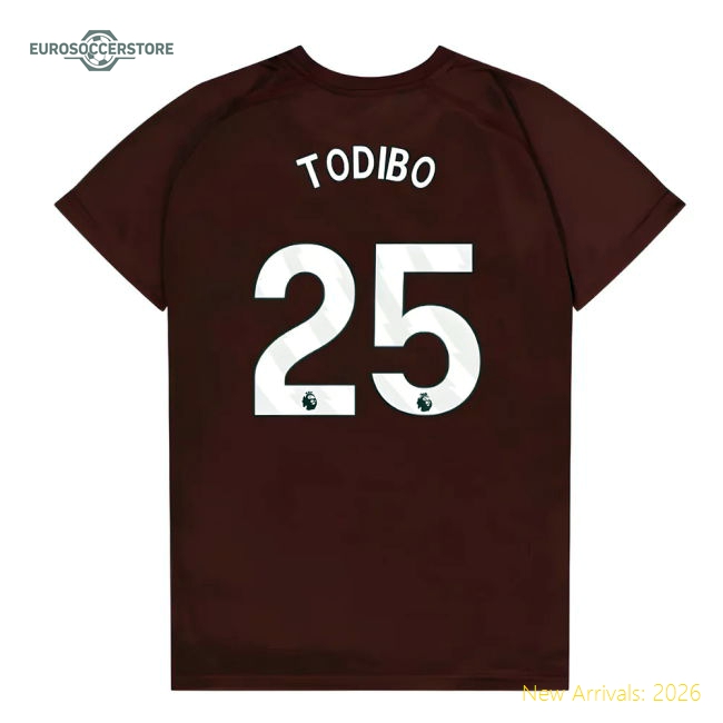 West Ham Kids Kid-approved Todibo Jersey 2025-2026 Tag-free