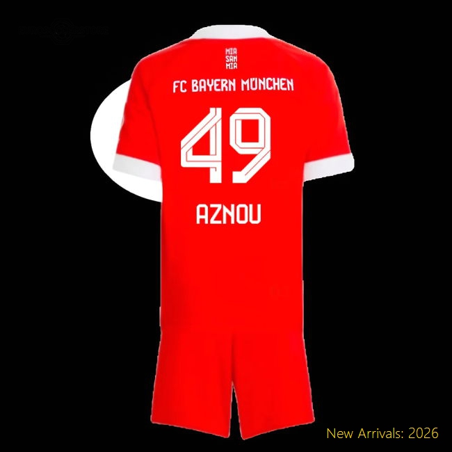 Child-friendly Football Team Mini Aznou Jersey 2025-2026 Easy-care