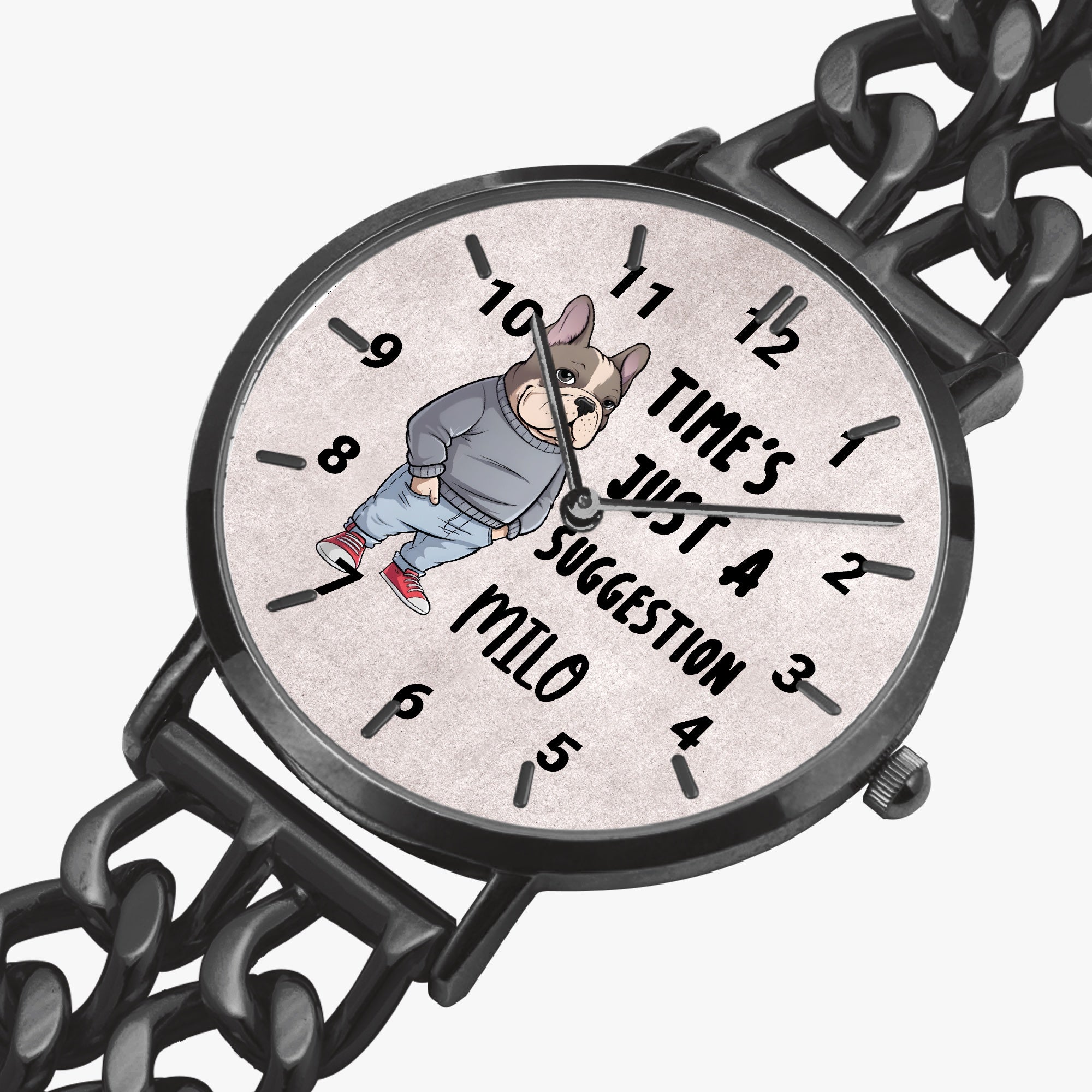 Time’s Just a Suggestion - Personalized Chic Hollow Strap Watch for Frenchie Lovers