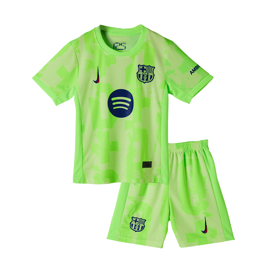 Kid's Barcelona Third Away Soccer Jersey Kit(Jersey+Shorts+Socks) 2024