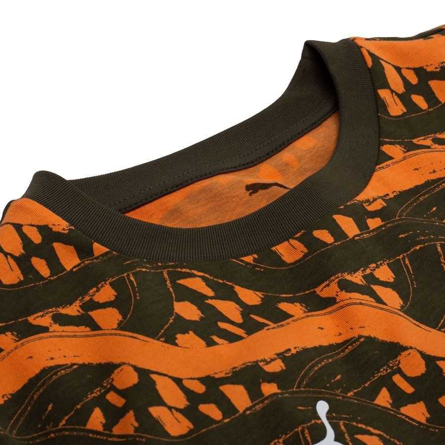 [LK] Ivory Coast FtblCulture AOP Black/Loden Green/Melon Orange Apparel T