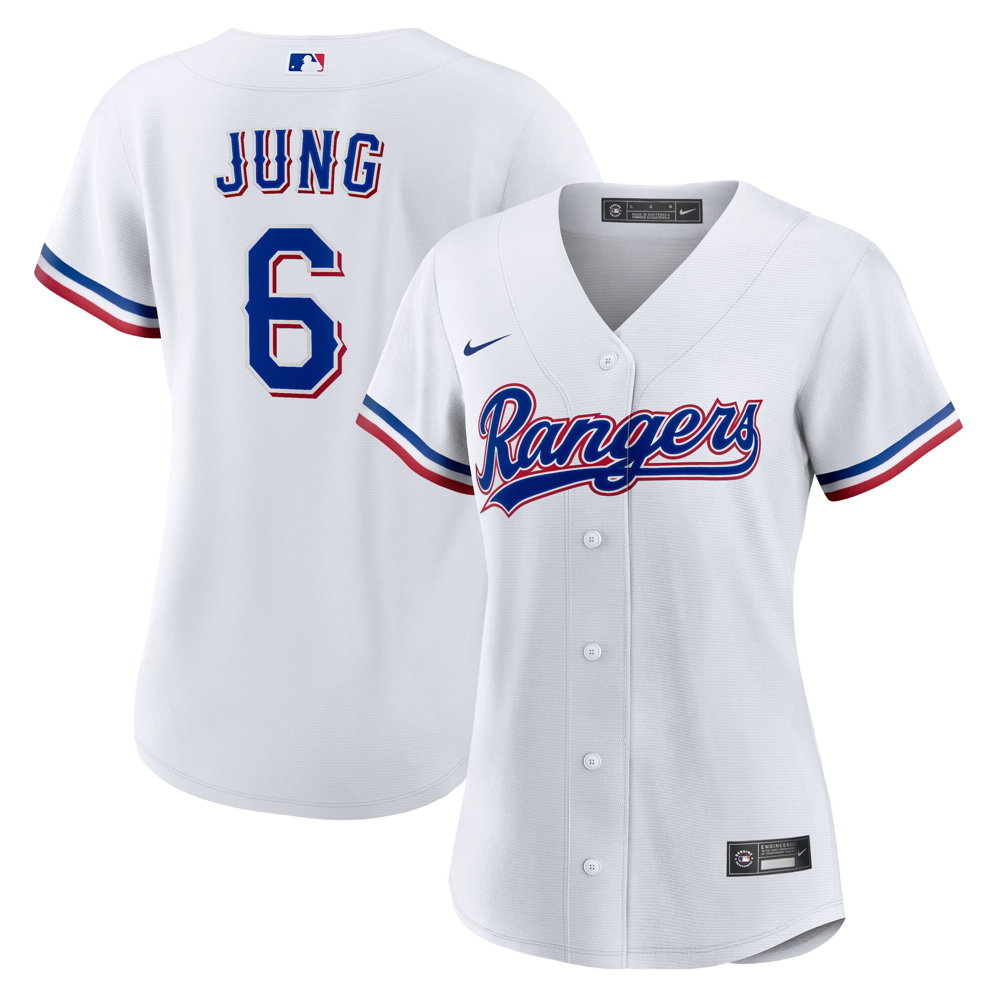 [LK] Josh Jung Texas Rangers Women's Home Replica Jersey - White