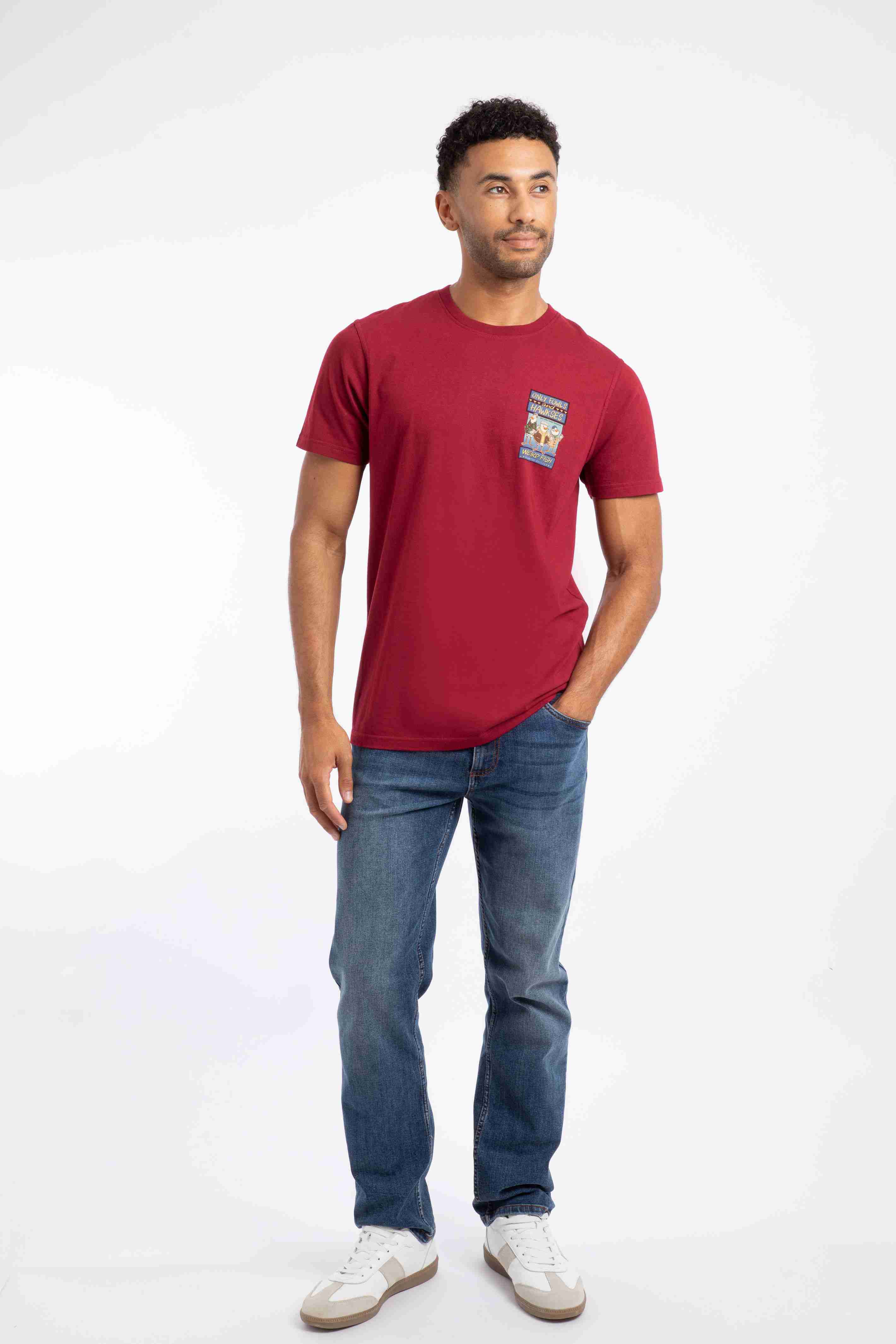 Only Fowls and Hawkses Back Print Artist T-Shirt Garnet