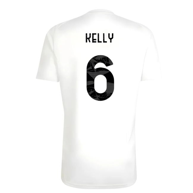 Juve Juventus Training Shirt White Kelly #6 High Performance Fan G...