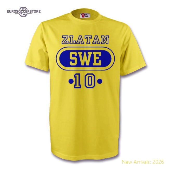 Zlatan Ibrahimovic Sweden Swe T-shirt (yellow) - Kids
