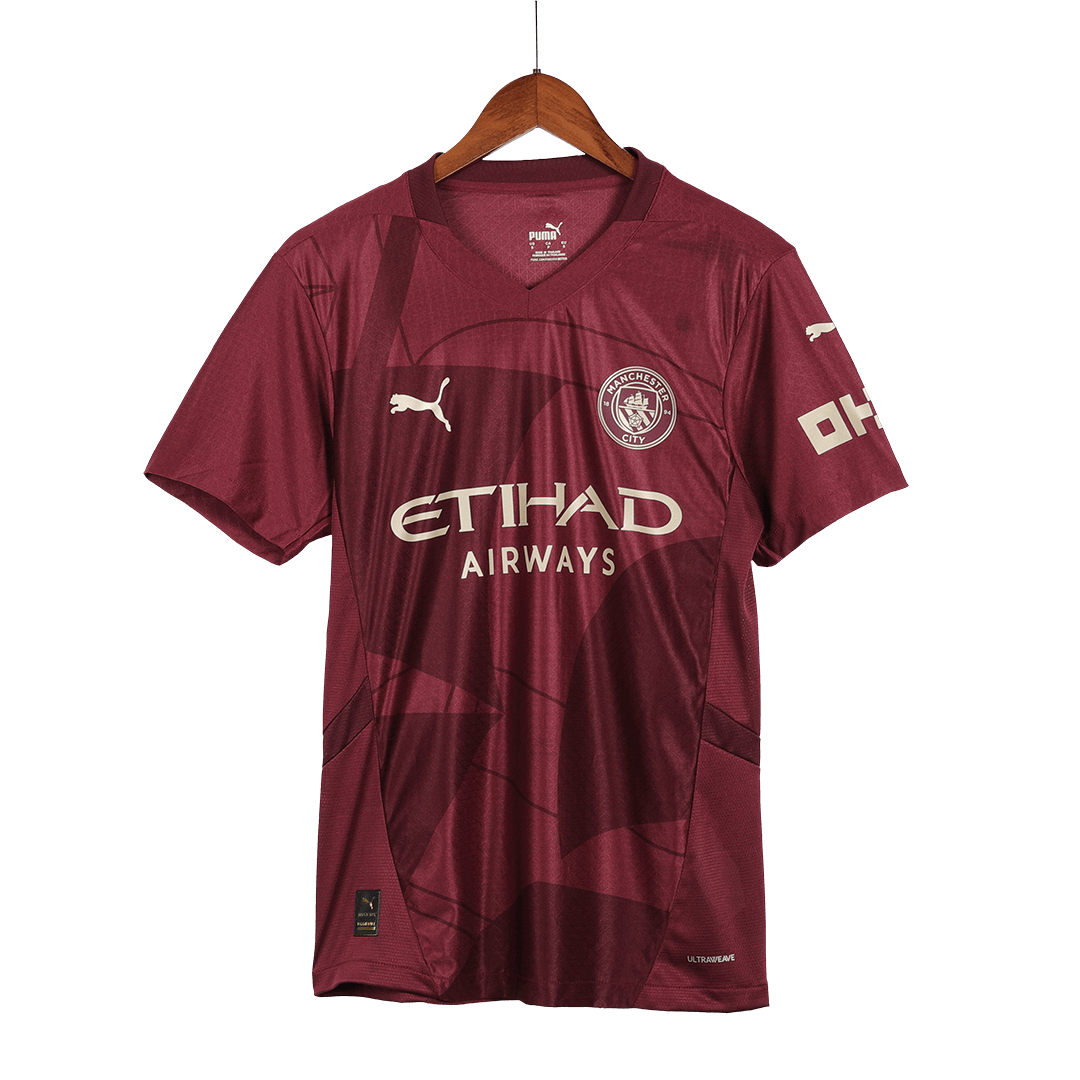 Player Version Manchester City Third Away Soccer Jersey 2024/25Authent