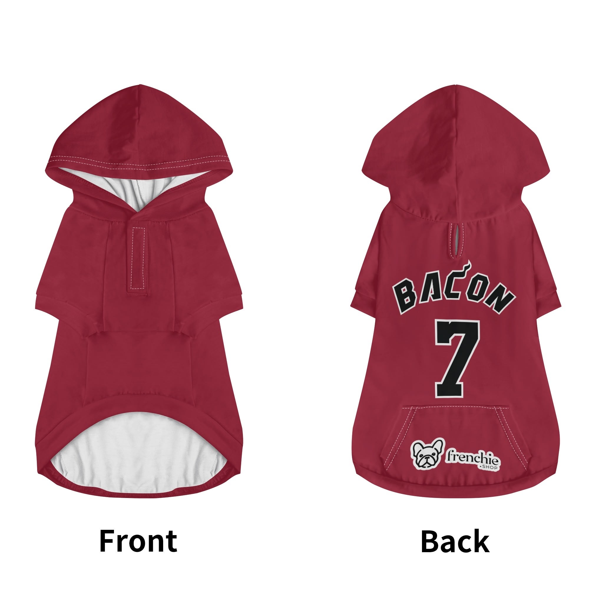 Customizable French Bulldog Hoodies with Your Pet’s Name & Number | Frenchie Shop Original