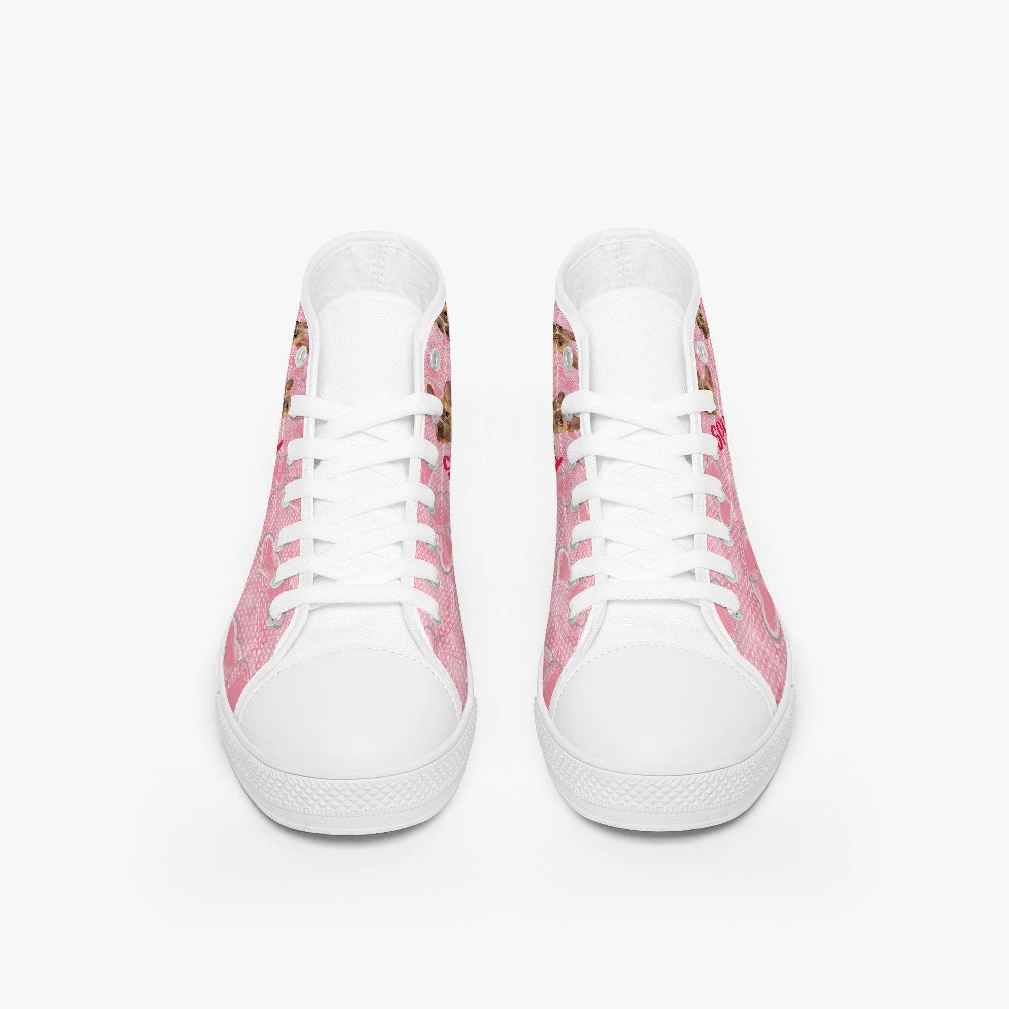 Waffle - Personalized Classic High-Top Canvas Shoes