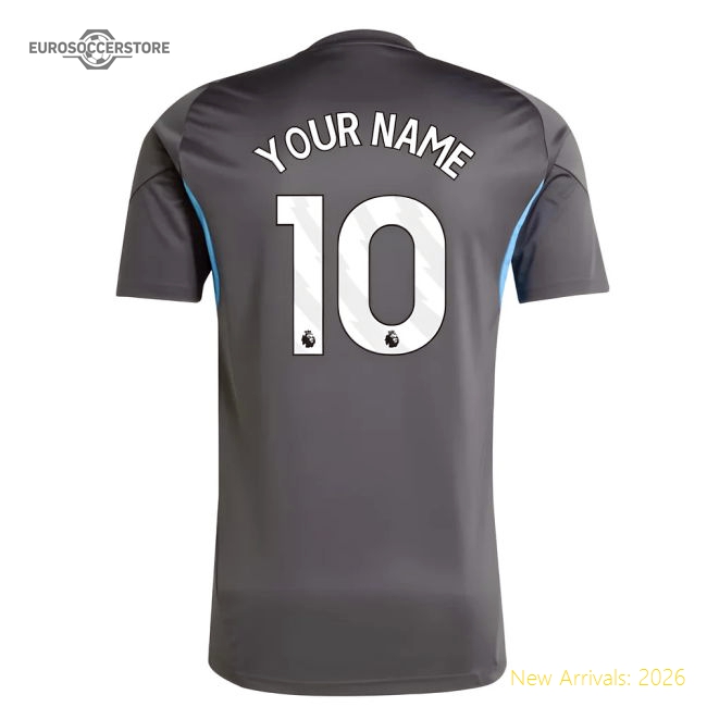 2025-2026 Newcastle Training Football Jersey (Grey) (Your Name)