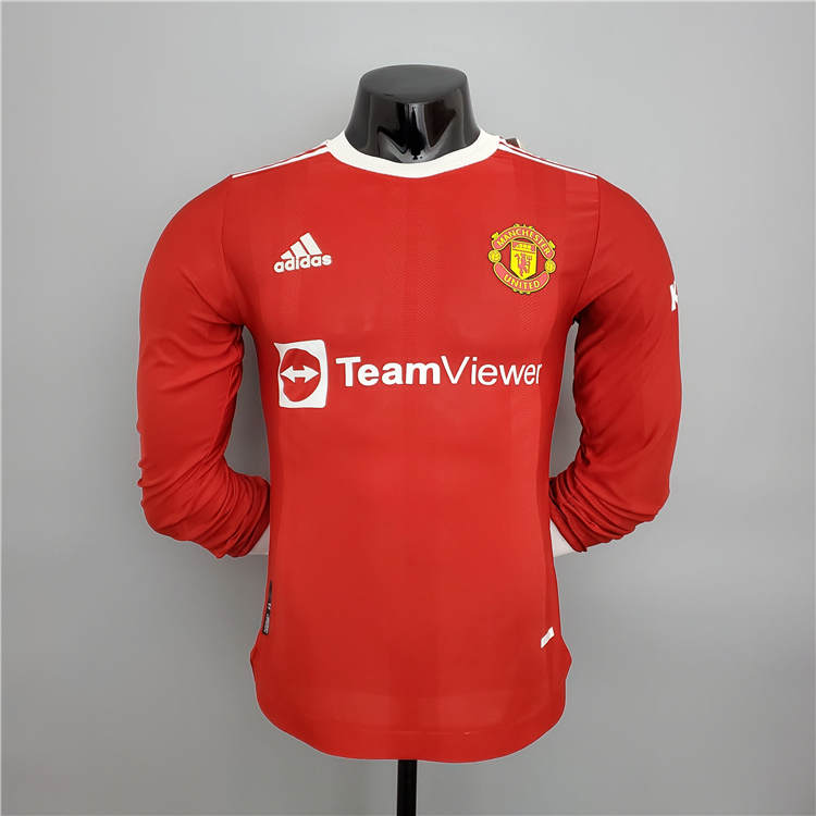 Official Man Utd Manchester United 21-22 Home Red Soccer Jersey