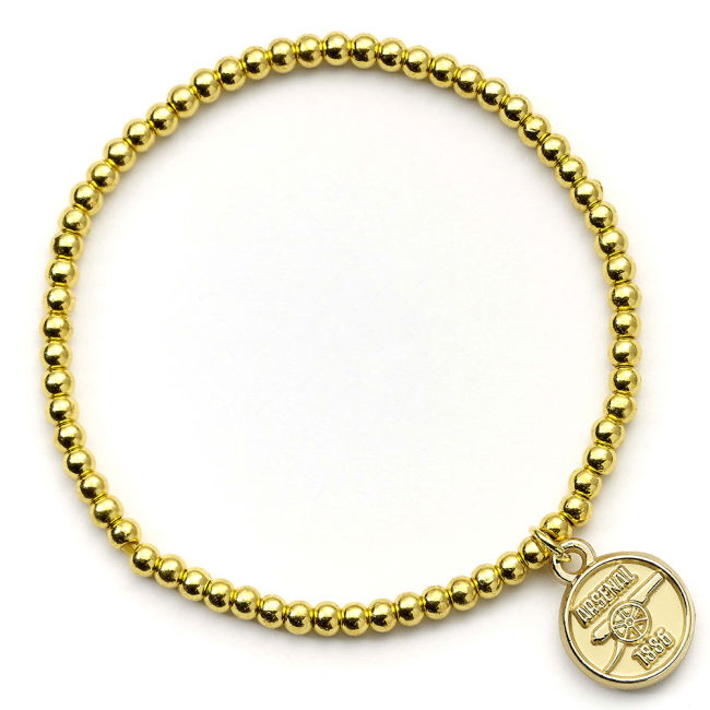 vintage Arsenal FC Gold Finish Bead Bracelet
