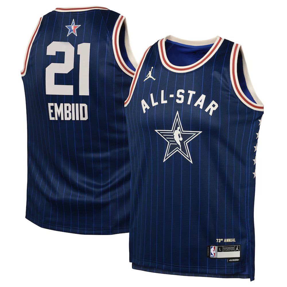 Pro Grade Joel Embiid21 Jersey Navy - - Must-Have Jersey
