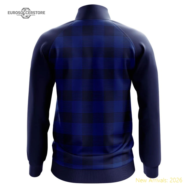 Scotland Tartan National Teams Concept Football Track Jacket Navy - Kids