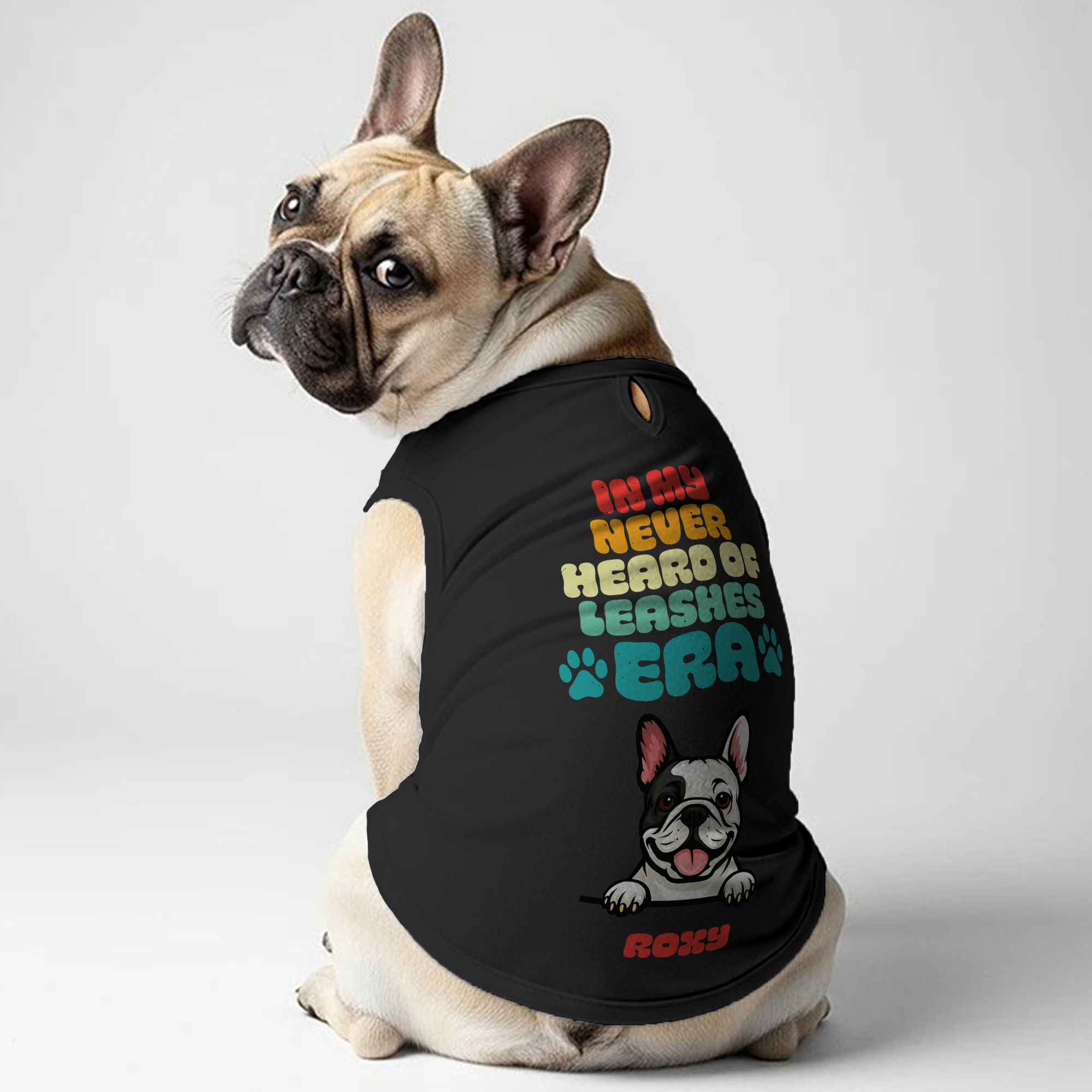 Street-Ready Leashes Era - Personalized Frenchie Shirt | Custom Dog T...