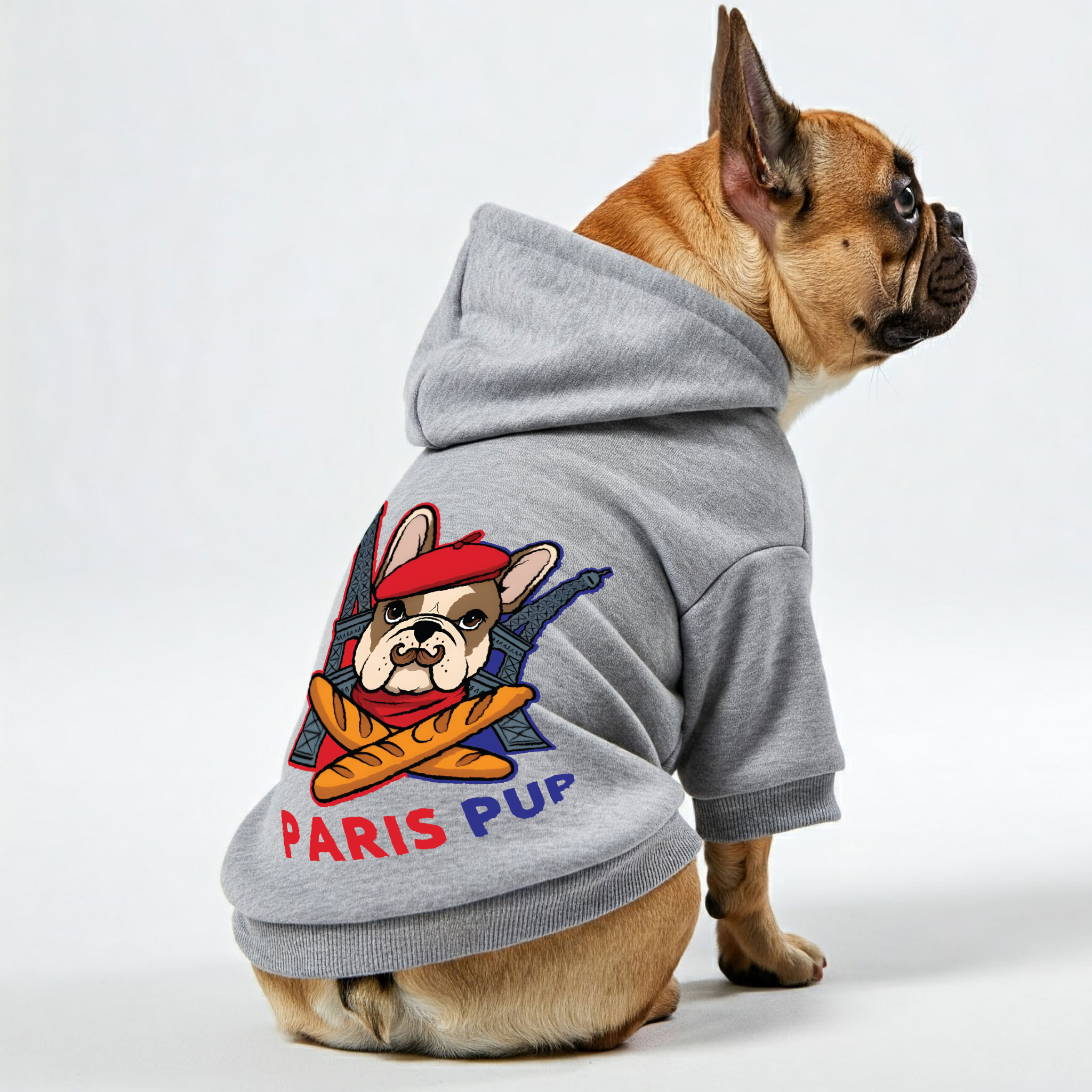Street-Ready Paris Pup - Personalized French Bulldog Hoodies With Fun...