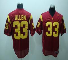 official licensed Men's None Allen Red #33 Red 2024 Football Jersey