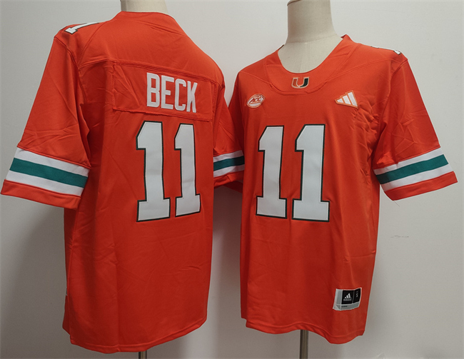 Men's None #11 Carson Beck Orange 2024 premium comfortable Jersey